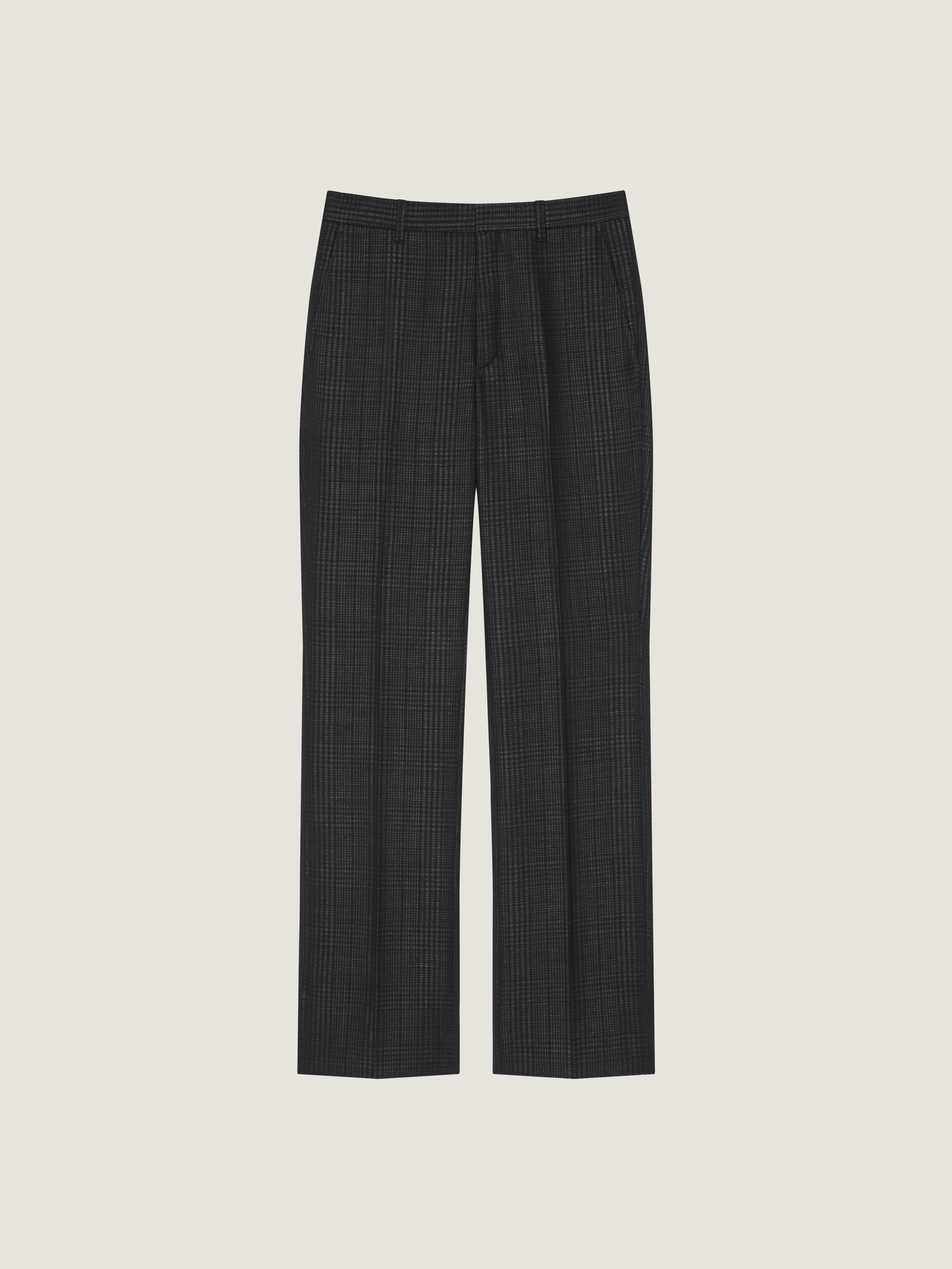 Straight leg tailored trousers in wool